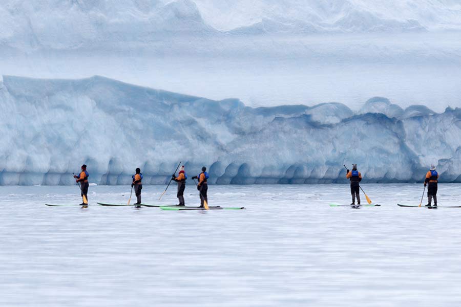 Stand up Paddleboarders in Antarctica